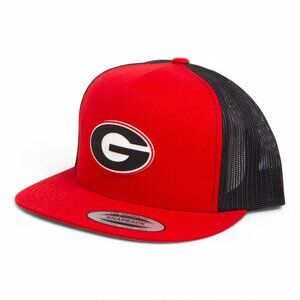 Georgia Bulldogs Power G 3D YP Snapback Flat Bill Trucker Hat- Red/ Black